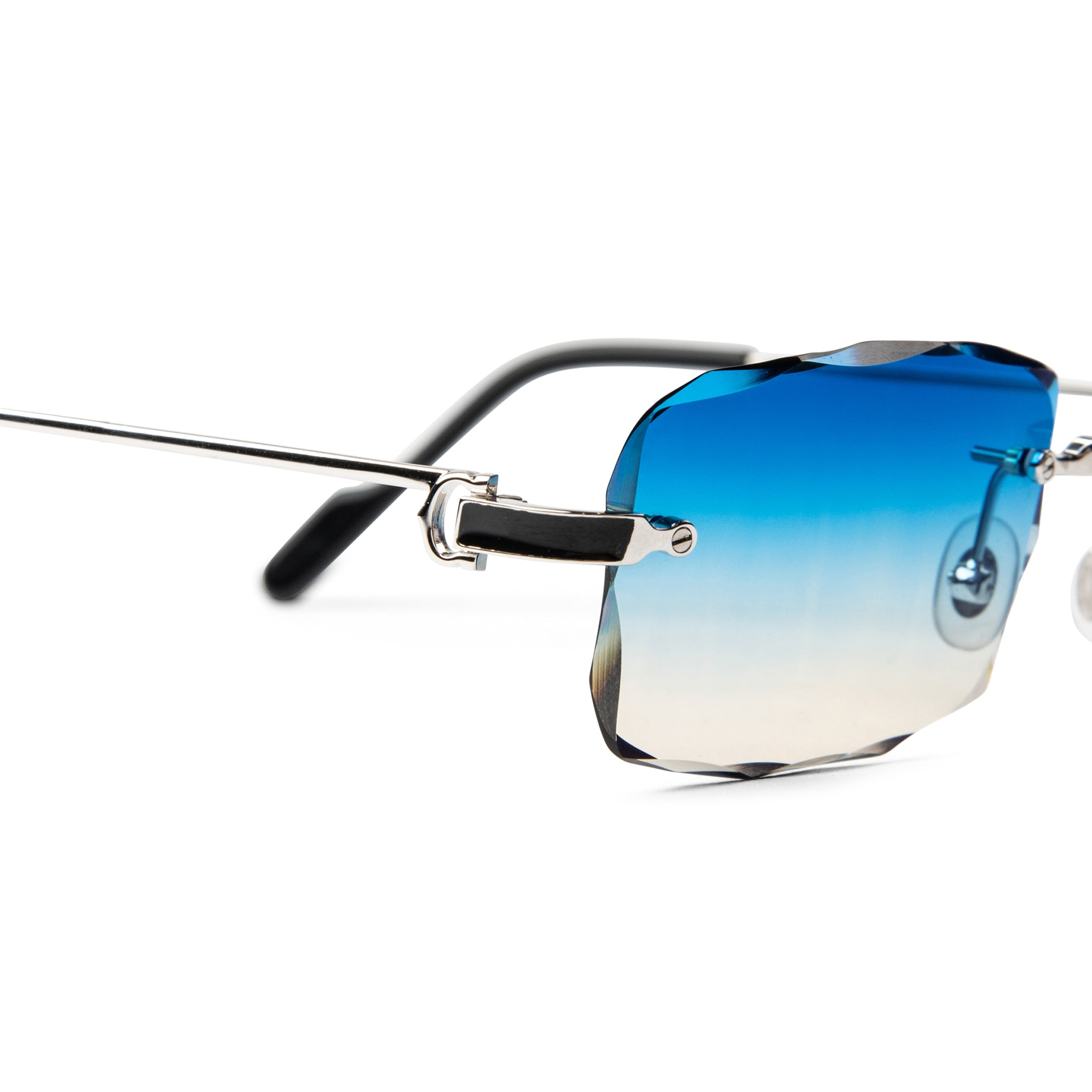 Image of Cartier Eyewear Custom CT0343O-002 C Decor Rimless Sunglasses